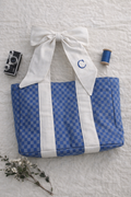 Checker Lily Bow Tote